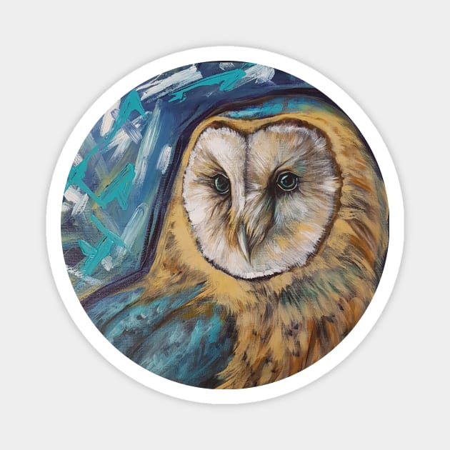 Barn Owl Magnet by StephaniePerryArt